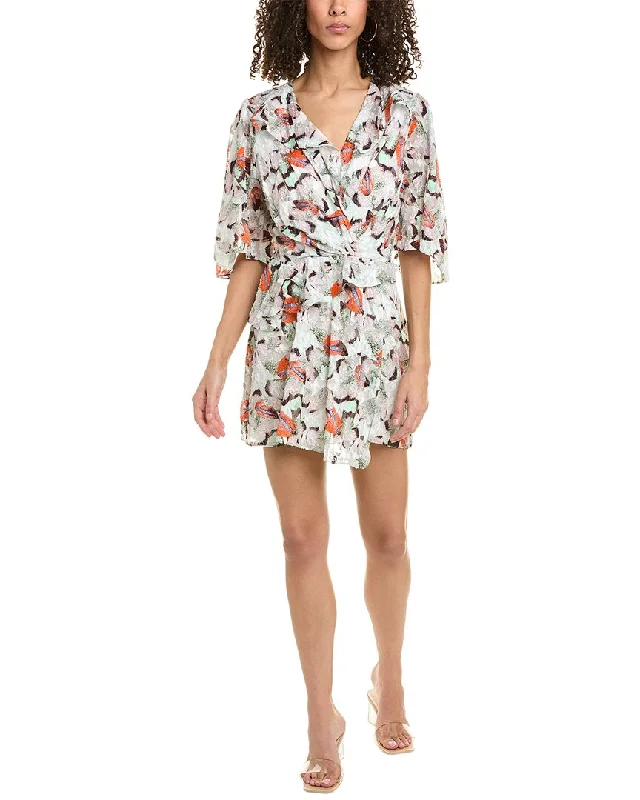 Seasonal Trend IRO Surplice Silk-Blend Mini Dress