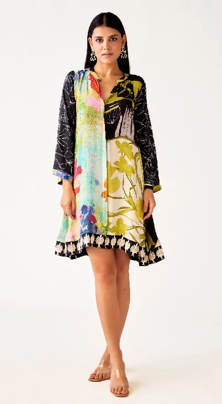 Formal Outfit Multi Crepe Floral Dress