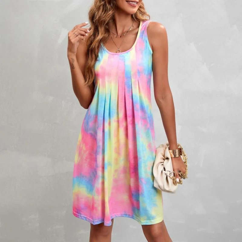 Wardrobe Refresh Casual Gradient Sleeveless Dress