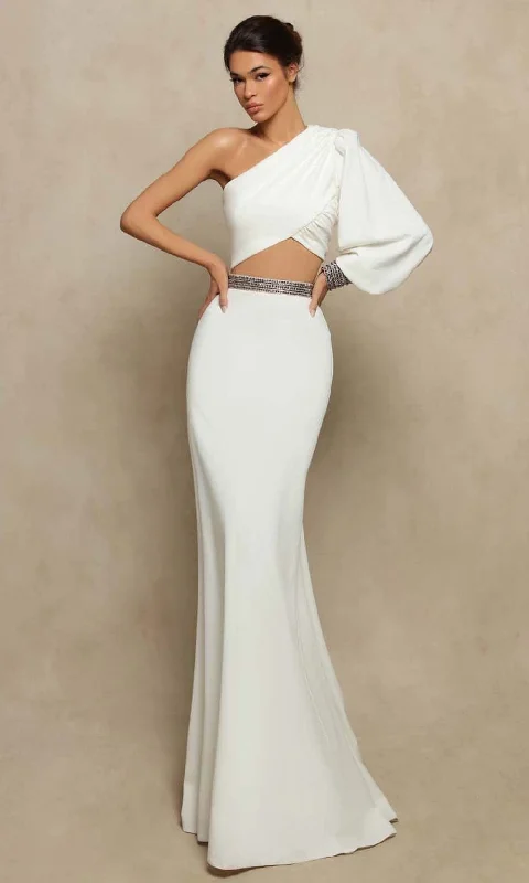 Hot Styles Tarik Ediz - 98024 Two Piece One Shoulder Long Gown