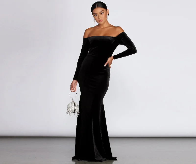 Spring Fashion Ida Velvet Stylish Formal Gown