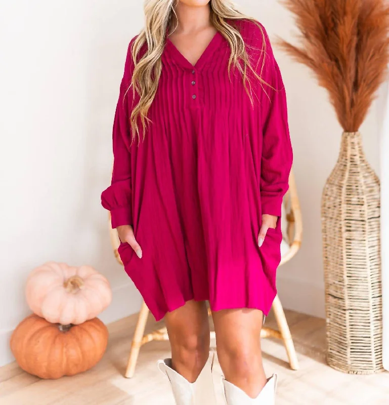 Trend Setting Threads Sweet And Southern Mini Dress In Plum