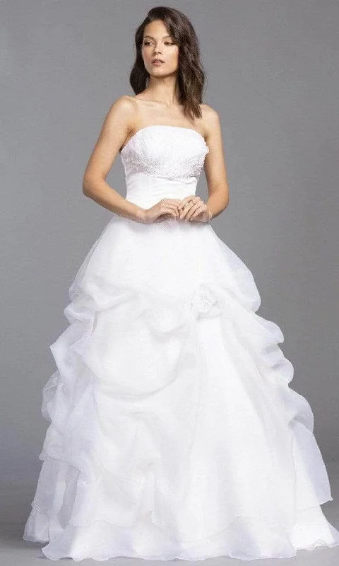 Limited Time Flash Sale Trevi Collection Bridal - LH039 Strapless Ruffled Bridal Dress