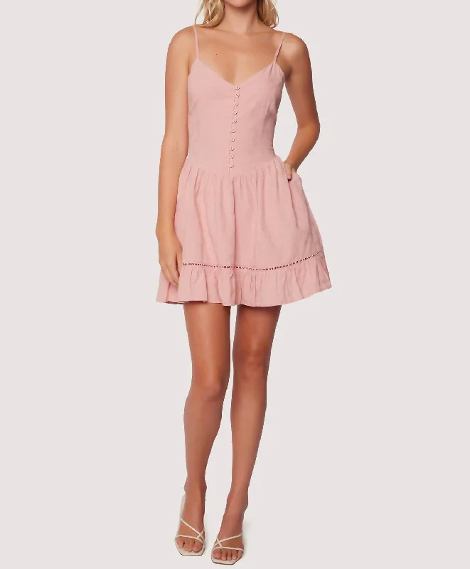 Celebrate With Big Savings Bird Song Mini Dress In Pink