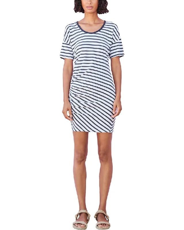 Premium Quality Garments SUNDRY Stripe T-Shirt Mini Dress