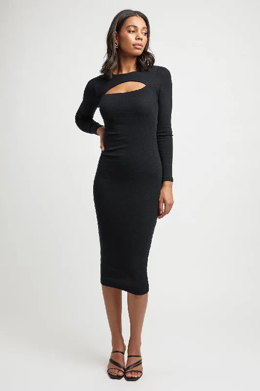 Chic & Cozy Apparel Keegan Long Sleeve Midi Dress