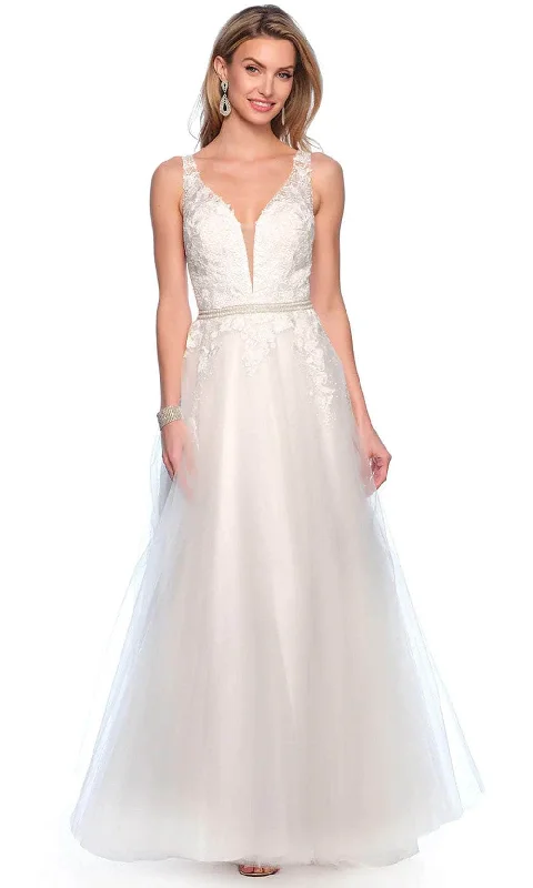 Exclusive Sale Dave & Johnny Bridal 10765W - Beaded Waist Bridal Gown