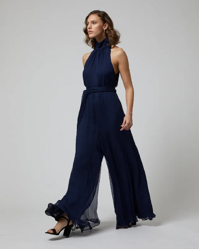 Hot Deals Crinkle Chiffon Palazzo Jumpsuit