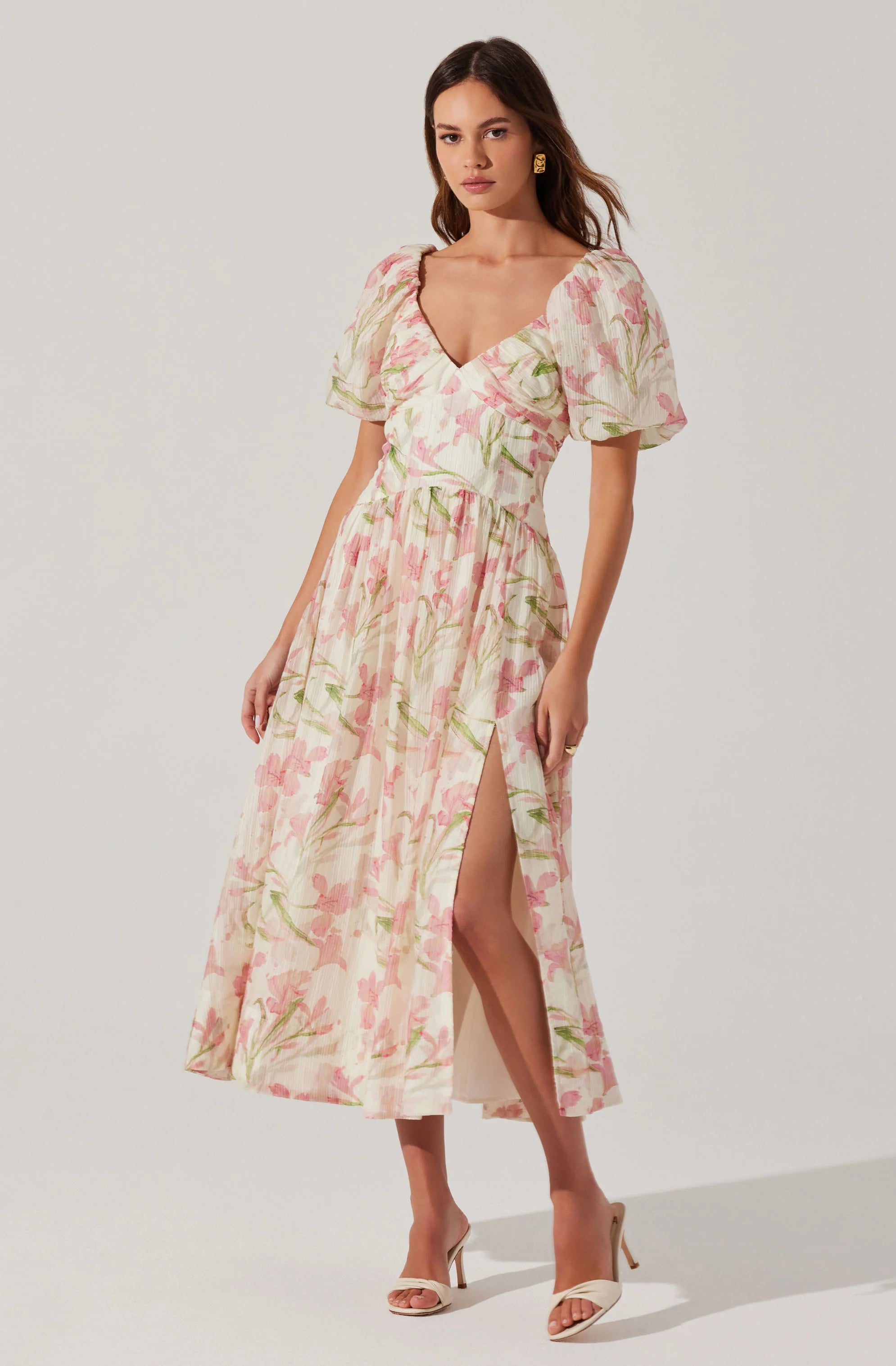 Summer Fashion Pink Floral Sasilia Dress