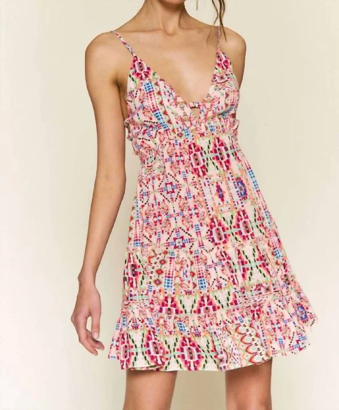 Trend Setting Wardrobe The My Tribe Mini Dress In Multi