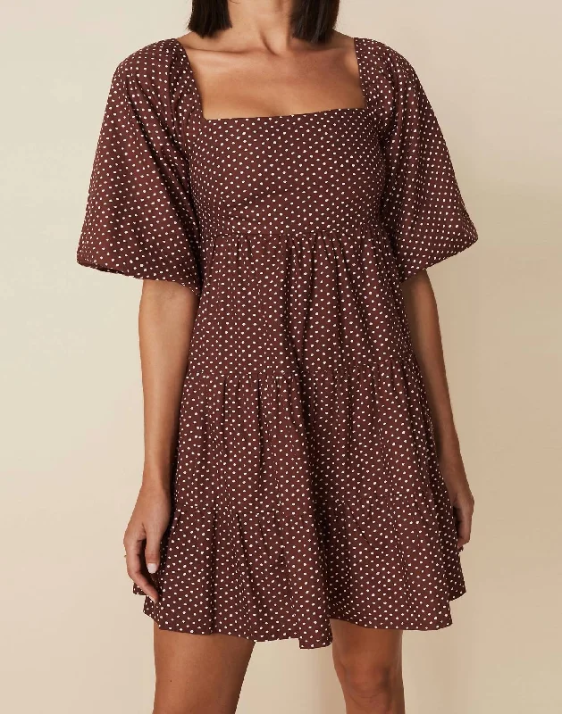 Break Fashion Norms Eryn Mini Dress In Bonnie Dot