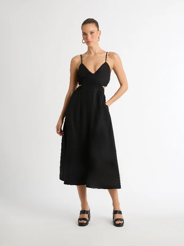 Final Clearance RHODES LINEN MIDI DRESS