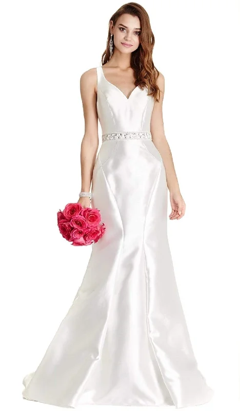 Limited Time Offers Trevi Collection - Embellished V-neck Affordable Prom Dress