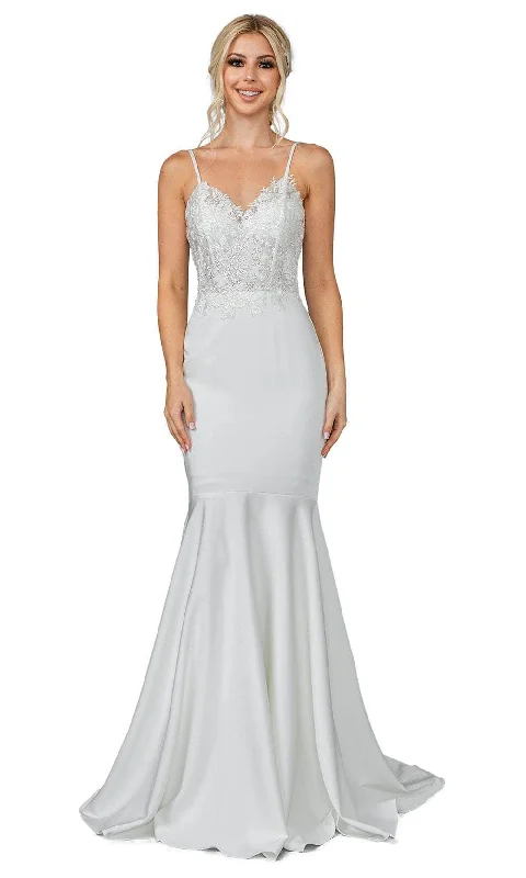 Limited - Edition Drops Dancing Queen 0191 - Embroidered V-Neck Wedding Gown