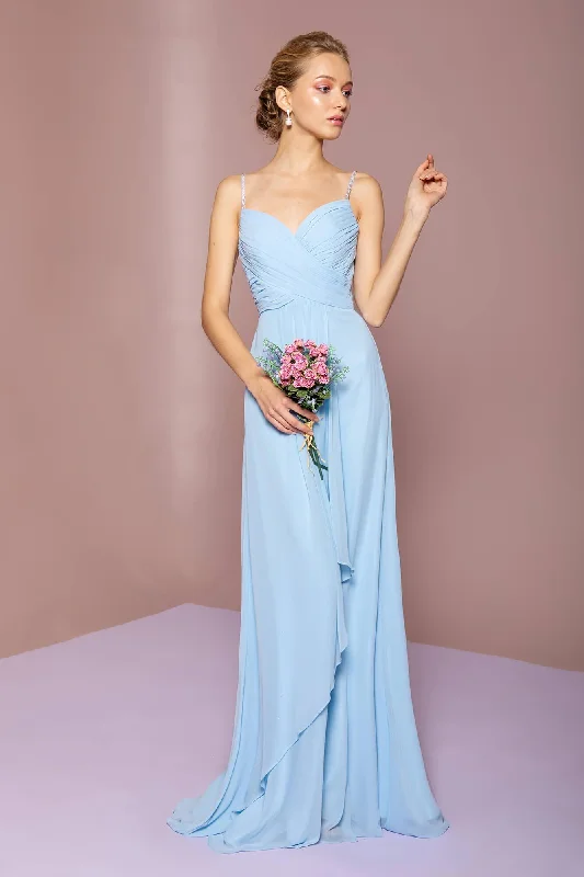 Feminine Elegance Long Formal Chiffon Dress Bridesmaid