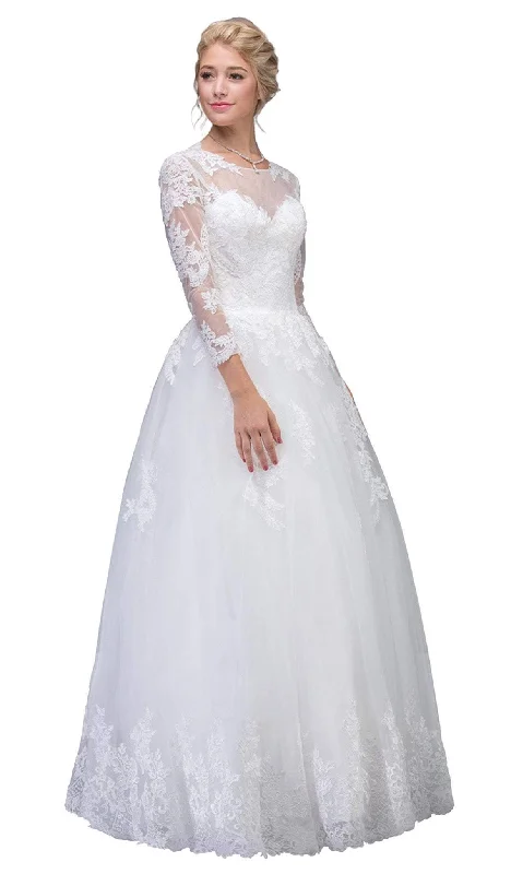 Trend Alert Eureka Fashion Bridal - Lace Long Sleeve Wedding Evening Gown