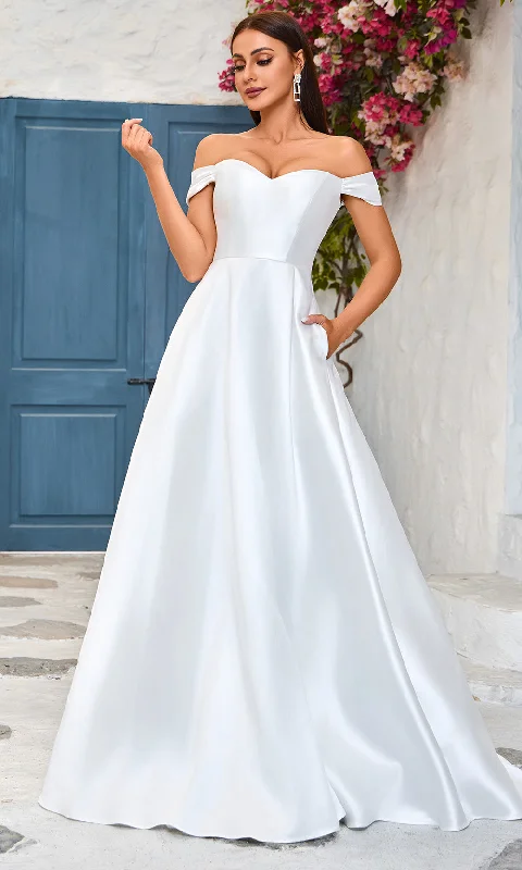 Budget Friendly J'Adore Dresses J25039 - Sweetheart Neck Off-Shoulder Prom Gown