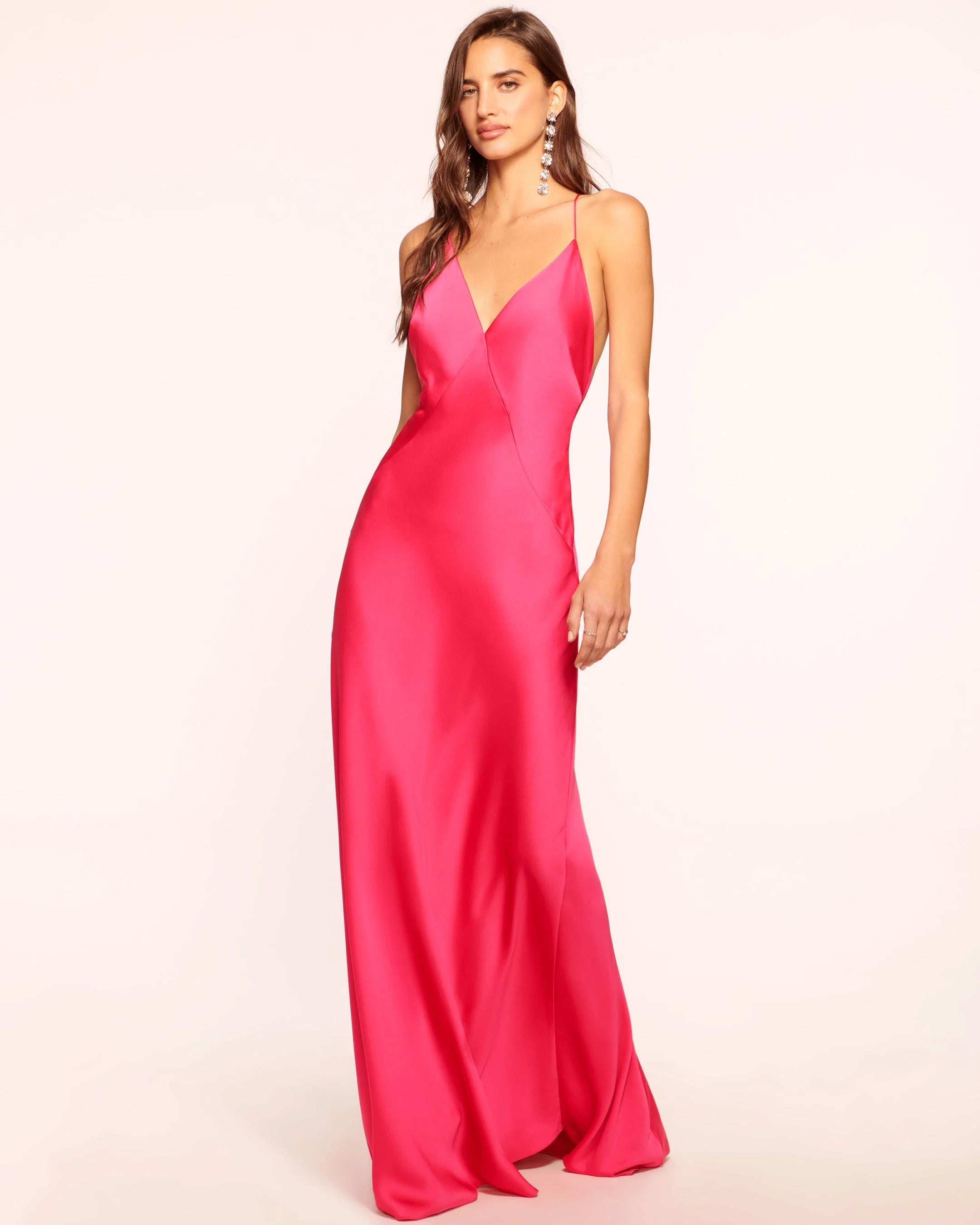 Early Access To Art Deco Styles Sale Caspe V-neck Gown