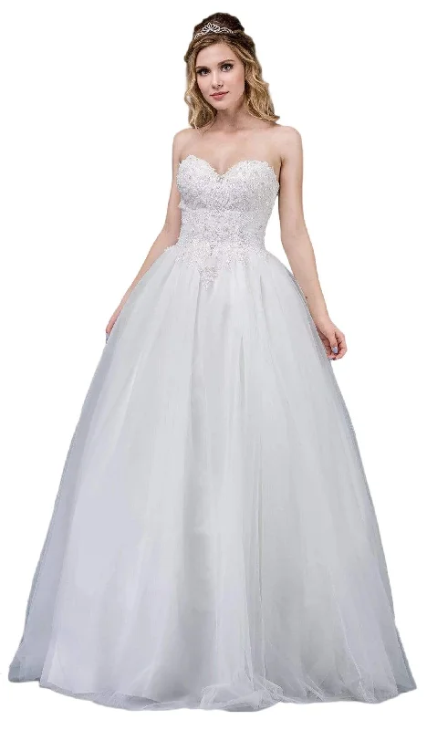 Luxe Layering Dancing Queen Bridal - 65 Embellished Strapless Sweetheart Ballgown