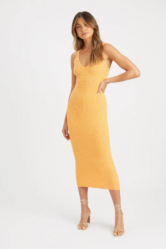 Luxe Layering Sadie Double Strap Midi Dress