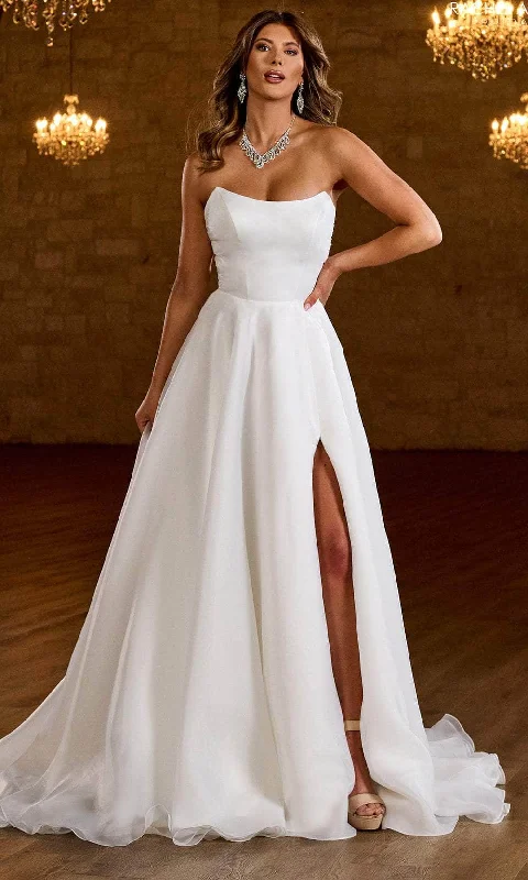 Pastel Styles Rachel Allan Bridal RB2190 - Strapless Embellished Wedding Gown