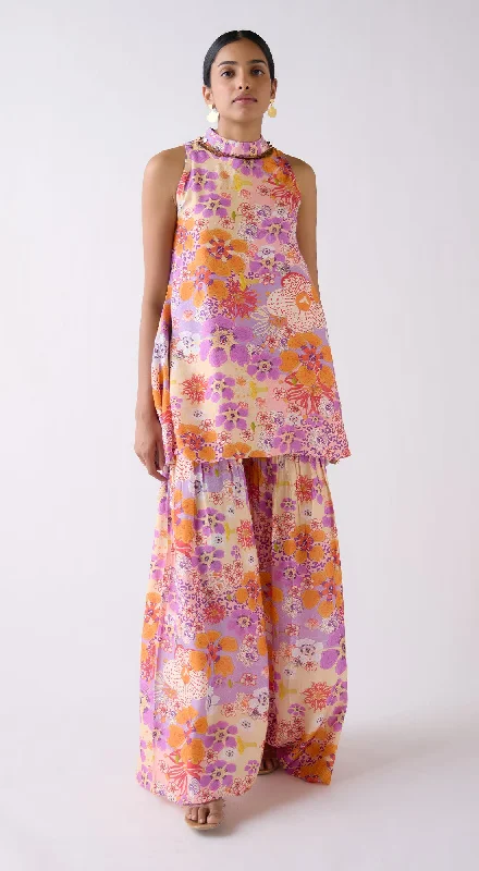 Sleek Design Lilac Muslin Floral Co-ord Set