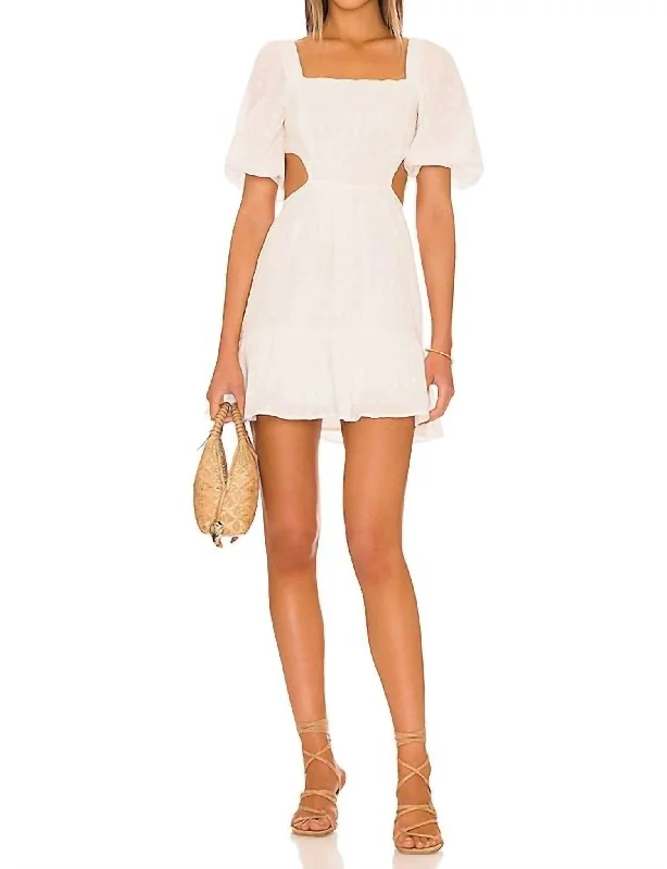 Score Big On Glamorous Red - Carpet Styles Back-Tie Mini Dress In White