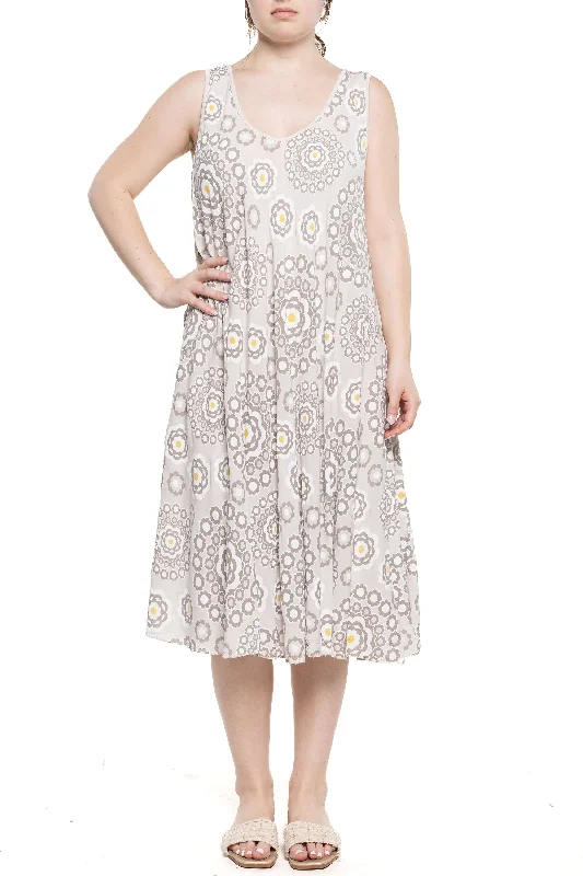 Big Discounts FLORAL MEDALLION PRINT DRESS