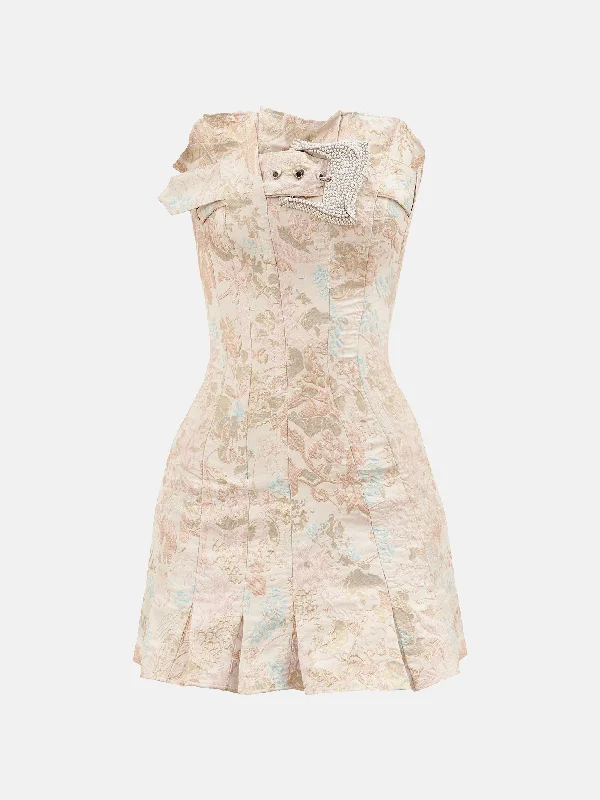 Feminine Elegance Calamity Corset Dress Floral Brocade