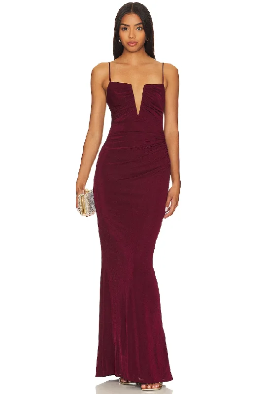 Limited Stock Sangria Erykah Gown