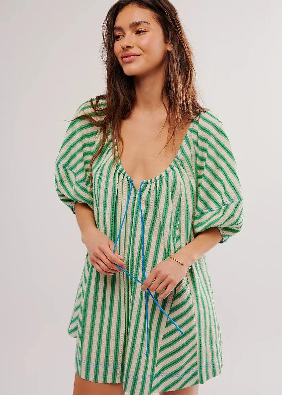 Limited Edition Bop Around Romper - Green Combo