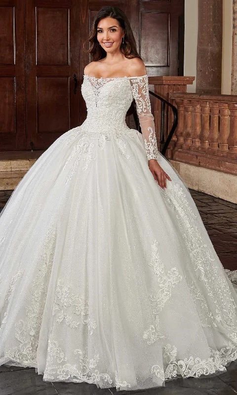 Season Sale Rachel Allan Bridal RB6112 - Embroidered Wedding Ballgown