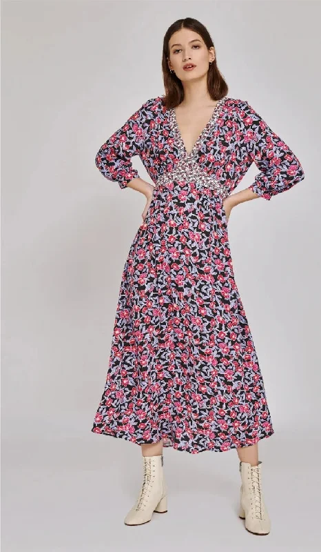 Limited Time GHOST floral maxi dress - XXS ( fits size 8 )