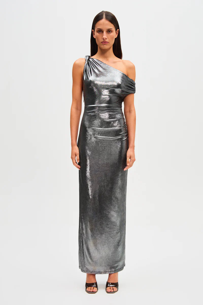 Spring Fashion Nyra Metallic Gown