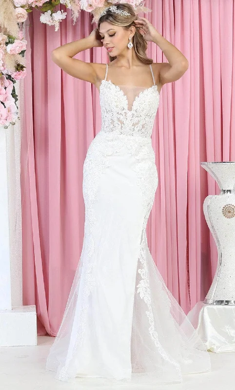 Holiday Attire Sale May Queen RQ7919 - Embroidered Mermaid Wedding Gown