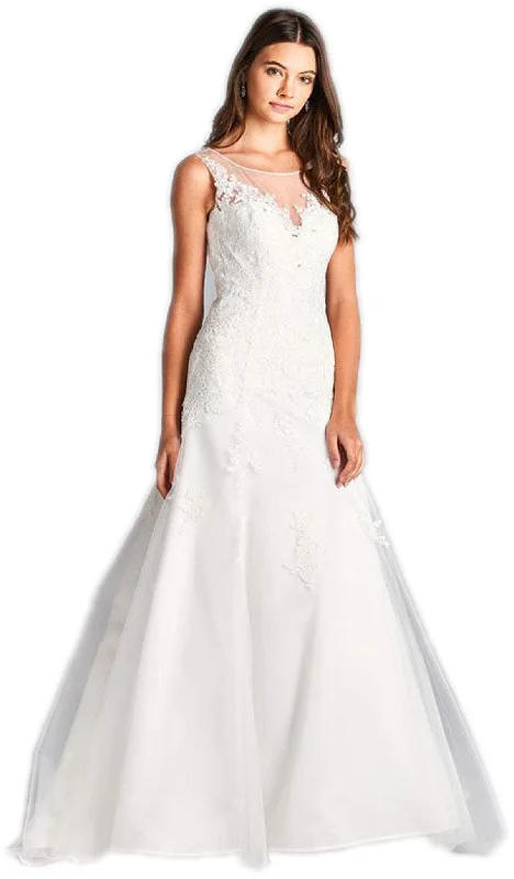 Odd Size Clearance Sale Trevi Collection - Lace Applique A-line Wedding Gown