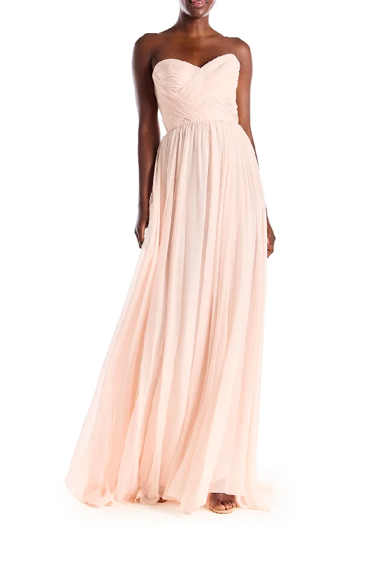 Flash Sale Now Strapless Draped Chiffon Gown