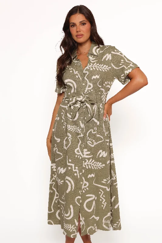 Durable Fashion Picks Gail Midi Dress - Sage