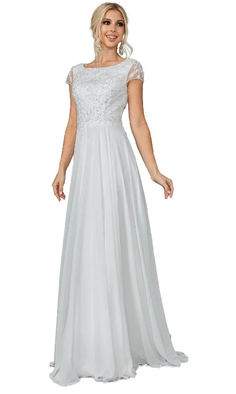 Buy More, Save More Dancing Queen 0190 - Sequin Embellished Bateau Neck Wedding Gown