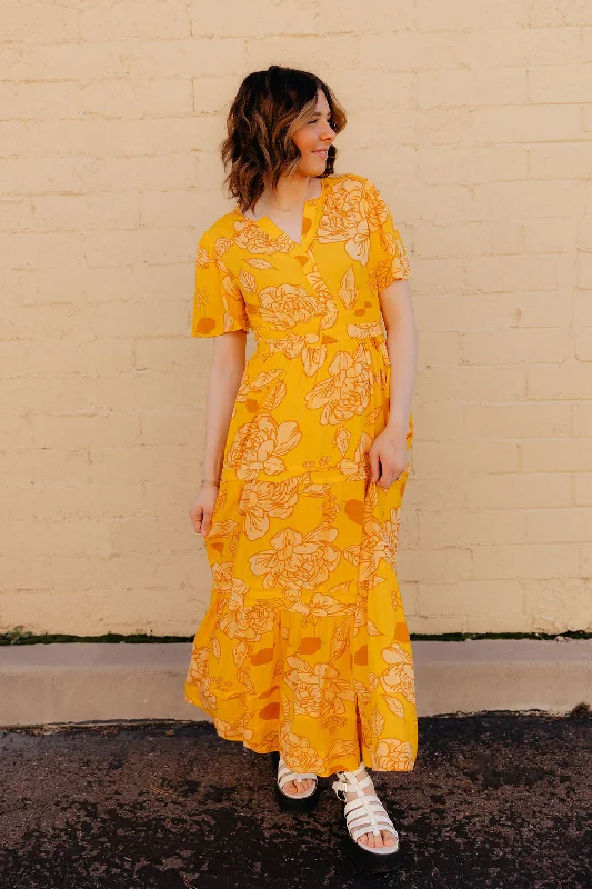 Trendy Styles Caribbean Dress-Yellow Floral