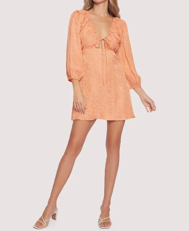 Playful Elegance Beach Mini Dress In Peach