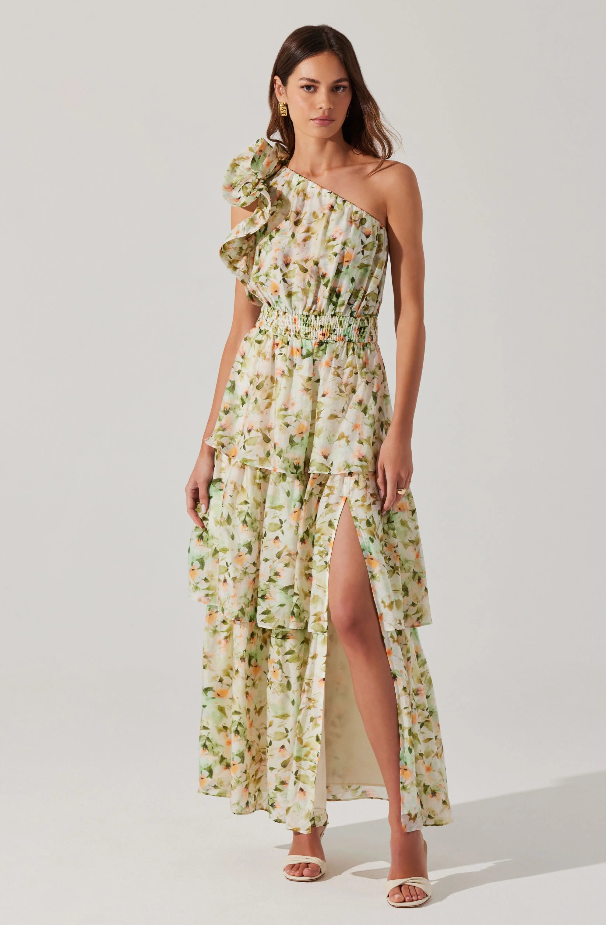 Wardrobe Upgrade Green Floral Imelda Dress