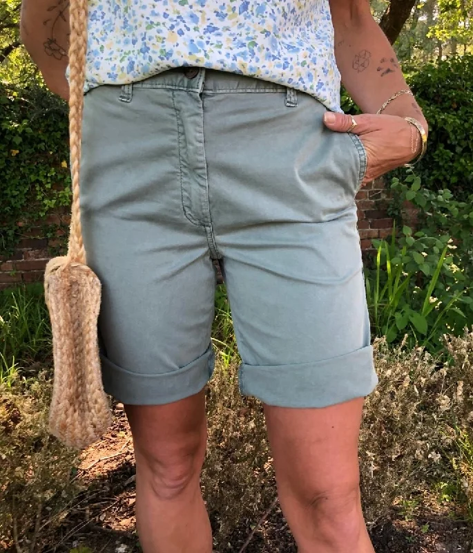 Budget-Friendly Fashion Khaki High Waisted Chino Shorts