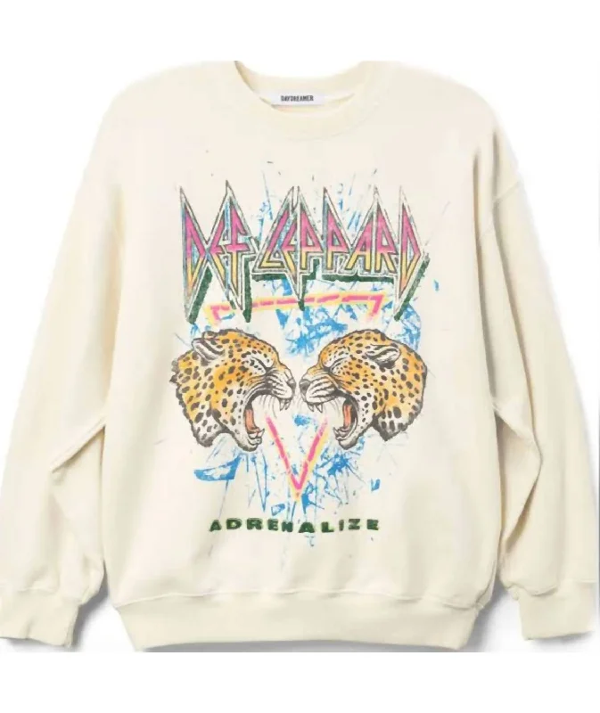 Mother'S Day Special Women's Def Leppard Adrenalize Sweatshirt In Ivory