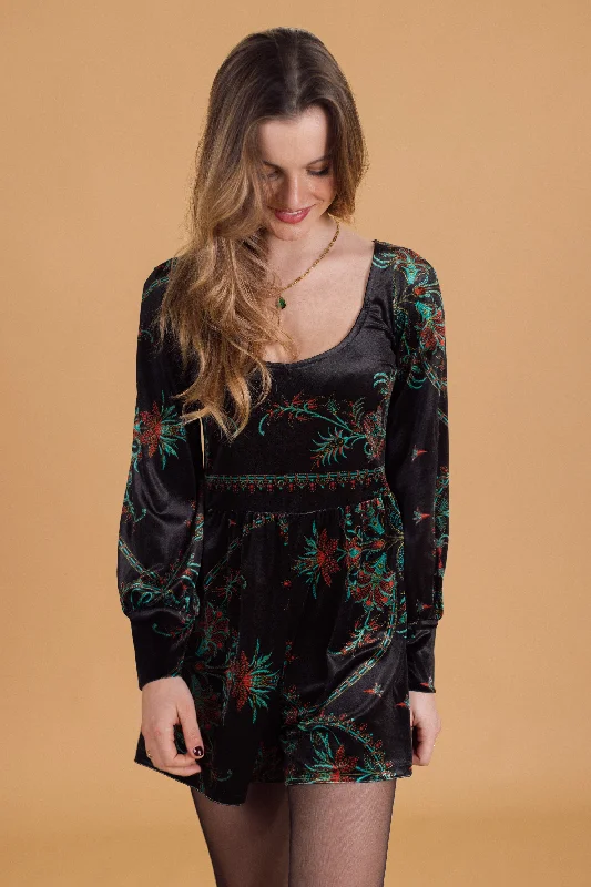 Insane Discount Onslaught Playsuit Amelise Black Velvet