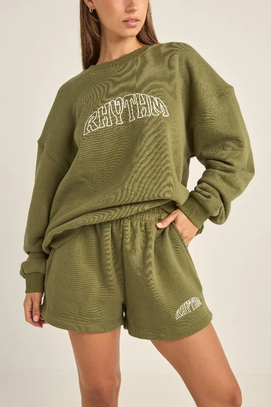 Clearance Sale, All Cheap College Crew Neck Fleece Olive