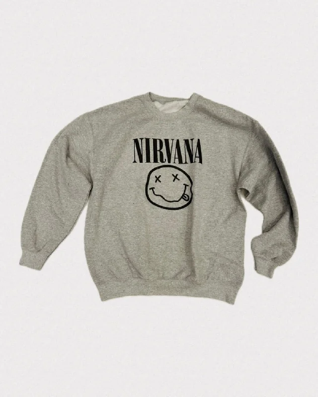 Flash Sale Nirvana Smile Sweatshirt Sz L