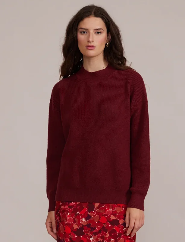 Chic Style Britton Sweater, Maroon