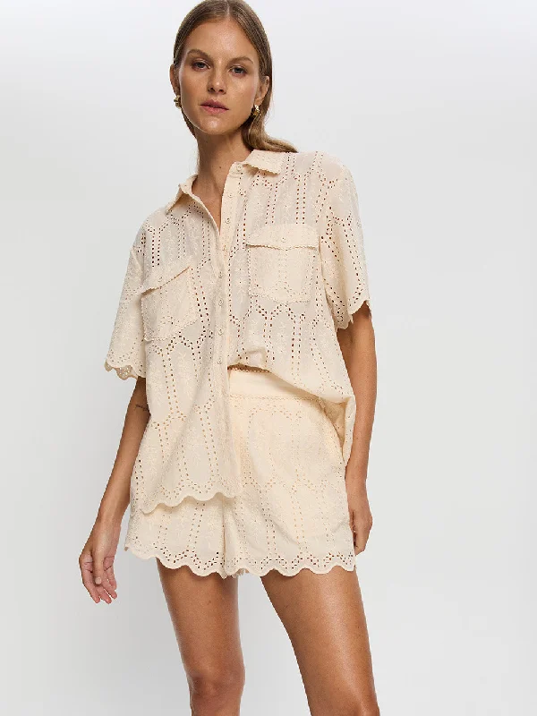 Limited Time Flash Sale Estelle Short - Cream