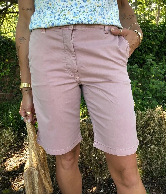 Fashion-Forward Outfits Pink High Waisted Chino Shorts